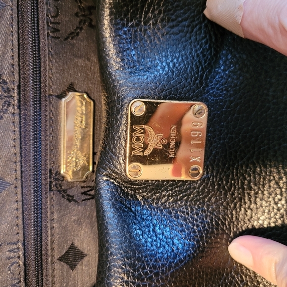 MCM Black Leather Chain Shoulder Bag - Picture 7 of 12